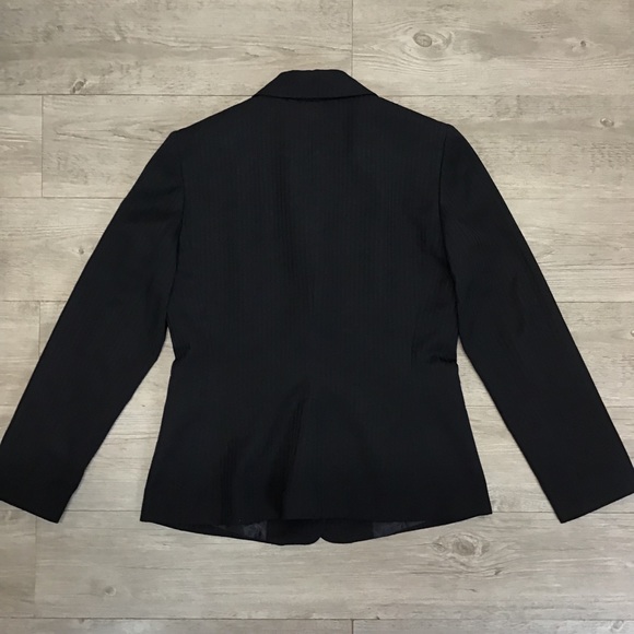 Tahari ASL Striped Navy Blue Petite Blazer - Picture 6 of 7
